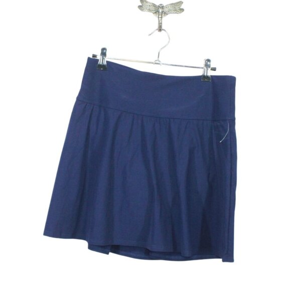 LL Bean Shaping Swimwear Swim Skirt Darkest Navy Size 12 - Picture 1 of 10
